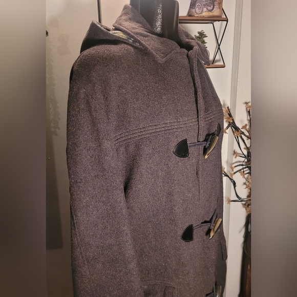 Croydon Vintage Tweed Men's Duffle Mid Length Coat L - Picture 4 of 9